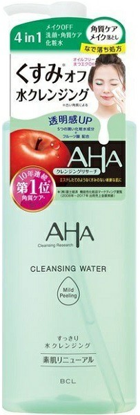 МИЦЕЛЛЯРНАЯ ВОДА ДЛЯ СНЯТИЯ МАКИЯЖА И УМЫВАНИЯ 4 В 1 AHA CLEANSING WATER BCL С ФРУКТОВЫМИ КИСЛОТАМИ. BCL