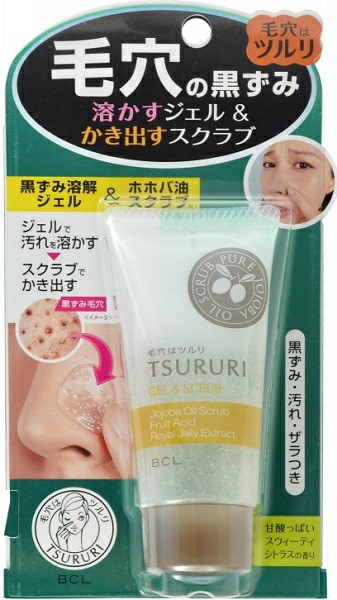 ОТШЕЛУШИВАЮЩИЙ ГЕЛЬ-СКРАБ ДЛЯ УДАЛЕНИЯ ЧЕРНЫХ ТОЧЕК, TSURURI GEL & SCRUB BCL. BCL