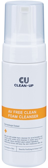 ПЕНКА ДЛЯ УМЫВАНИЯ CU CLEAN-UP AV FREE PURIFYING FOAM CLEANSER. CU SKIN