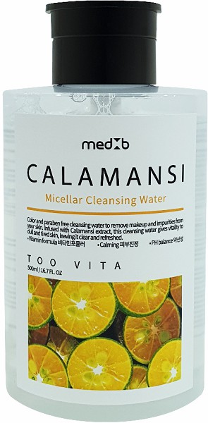 МИЦЕЛЛЯРНАЯ ОЧИЩАЮЩАЯ ВОДА С КАЛАМАНСИ MED B CALAMANSI. MED B COSMETICS