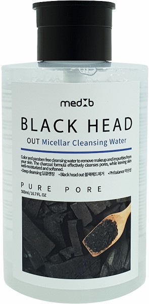 МИЦЕЛЛЯРНАЯ ОЧИЩАЮЩАЯ ВОДА ПРОТИВ ЧЁРНЫХ ТОЧЕК MED B BLACK HEAD OUT. MED B COSMETICS