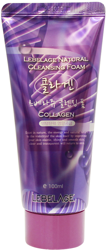 ОЧИЩАЮЩАЯ ПЕНКА ДЛЯ ЛИЦА С КОЛЛАГЕНОМ, LEBELAGE NATURAL CLEANSING FOAM COLLAGEN. LEBELAGE