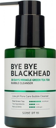 ОЧИЩАЮЩАЯ МАСКА-ПЕНКА ОТ ЧЁРНЫХ ТОЧЕК, SOME BY MI 30 DAYS MIRACLE GREEN TEA TOX BUBBLE CLEANSER. SOME BY MI