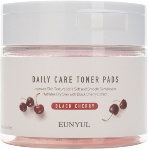 ОСВЕЖАЮЩИЕ ПОДУШЕЧКИ С ЭКСТРАКТОМ ЧЕРНОЙ ВИШНИ, EUNYUL DAILY CARE BLACK CHERRY TONER PADS. EUNYUL