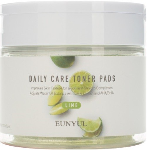 ОТШЕЛУШИВАЮЩИЕ ПОДУШЕЧКИ С ЭКСТРАКТОМ ЛАЙМА, EUNYUL DAILY CARE LIME TONER PADS. EUNYUL