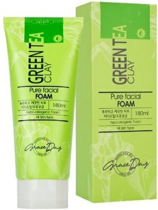 ПЕНКА ДЛЯ УМЫВАНИЯ С ЗЕЛЕНОЙ ГЛИНОЙ, GRACE DAY GREEN TEA CLAY PURE FACIAL FOAM. GRACE DAY