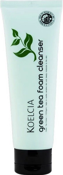 БАЛАНСИРУЮЩАЯ ОЧИЩАЮЩАЯ ПЕНКА С ЭКСТРАКТОМ ЗЕЛЕНОГО ЧАЯ, KOELCIA GREEN TEA FOAM CLEANSER. KOELCIA