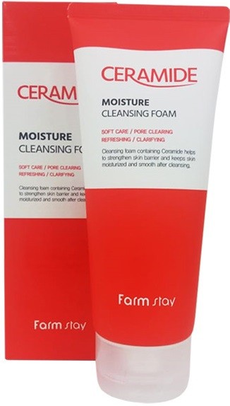 УВЛАЖНЯЮЩАЯ ОЧИЩАЮЩАЯ ПЕНКА С КЕРАМИДАМИ, CERAMIDE MOISTURE CLEANSING FOAM FARMSTAY. FARMSTAY