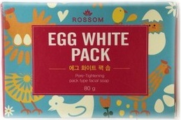 ТУАЛЕТНОЕ МЫЛО ТВЕРДОЕ ROSSOM ДЛЯ УХОДА ЗА ЛИЦОМ С ЛЕЦИТИНОМ EGG WHITE PACK SOAP MUKUNGHWA (MKN). MUKUNGHWA (MKN)