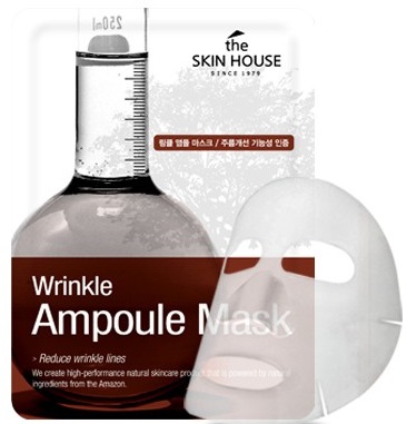 ТКАНЕВАЯ МАСКА ОТ МОРЩИН С КОЛЛАГЕНОМ WRINKLE AMPOULE MASK THE SKIN HOUSE. THE SKIN HOUSE