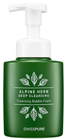 ОЧИЩАЮЩАЯ ПЕНКА C ДОЗАТОРОМ С ЭКСТРАКТАМИ АЛЬПИЙСКИХ ТРАВ, SWISSPURE ALPINE HERB DEEP CLEANSING BUBBLE FOAM. SWISSPURE