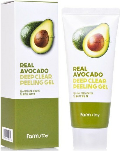 ОТШЕЛУШИВАЮЩИЙ ГЕЛЬ С ЭКСТРАКТОМ АВОКАДО FARMSTAY REAL AVOCADO DEEP CLEAR PEELING GEL. FARMSTAY