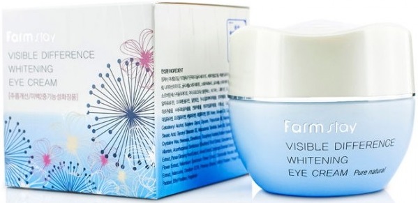 КРЕМ ОСВЕТЛЯЮЩИЙ И УВЛАЖНЯЮЩИЙ ДЛЯ КОЖИ ВОКРУГ ГЛАЗ, FARMSTAY VISIBLE DIFFERENCE WHITENING EYE CREAM. FARMSTAY