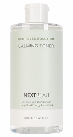 УСПОКАИВАЮЩИЙ ТОНЕР С МАСЛОМ СЕМЯН КОНОПЛИ, NEXTBEAU HEMP SEED SOLUTION CALMING TONER. NEXTBEAU