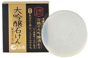 ТВЁРДОЕ МЫЛО ДЛЯ УМЫВАНИЯ ДАЙДЖИНДЖЁ, HAKUTSURU DAIGINJO SOAP. HAKUTSURU